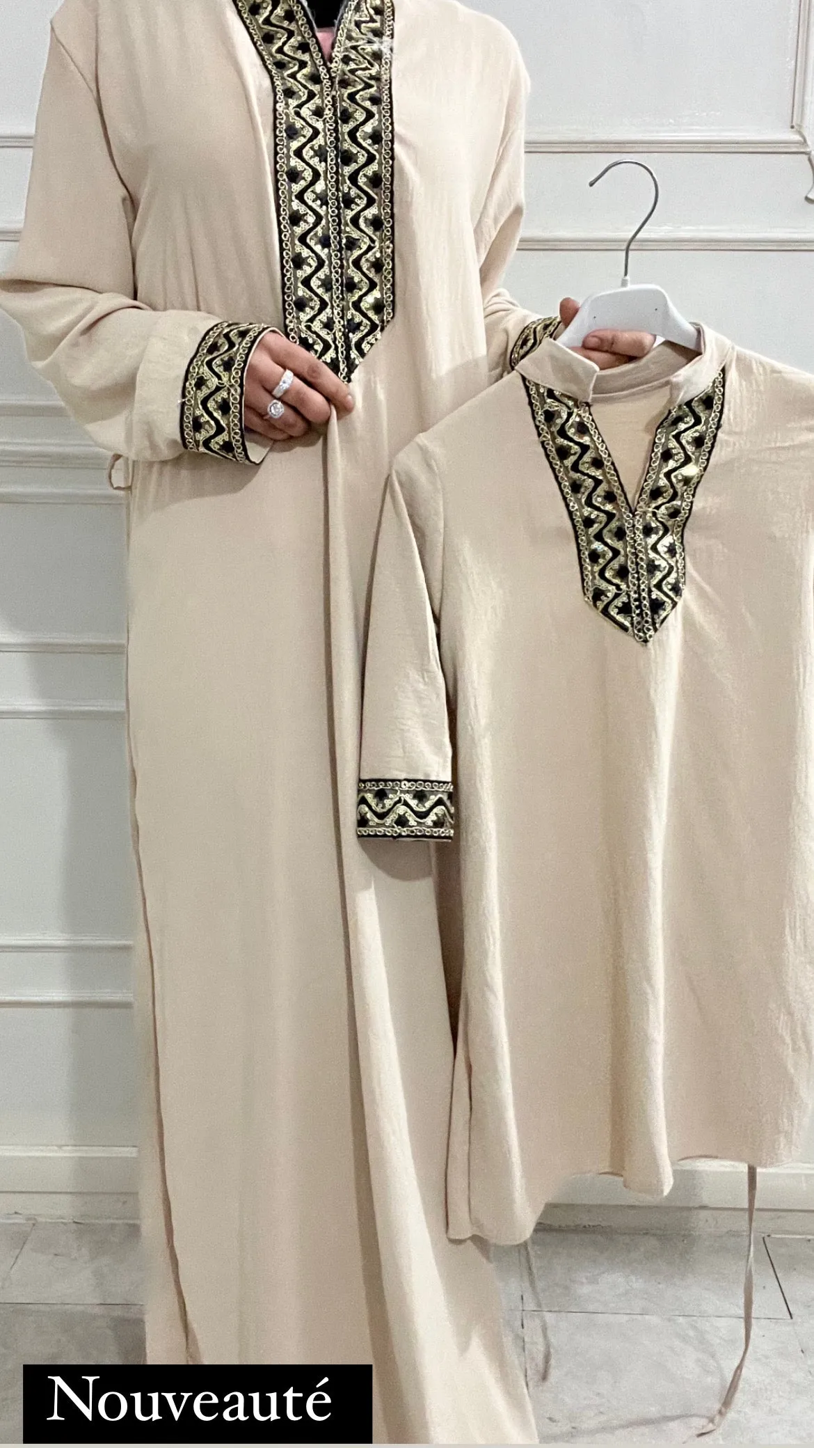 ABAYA ORIENT MRE FILLE BEIGE