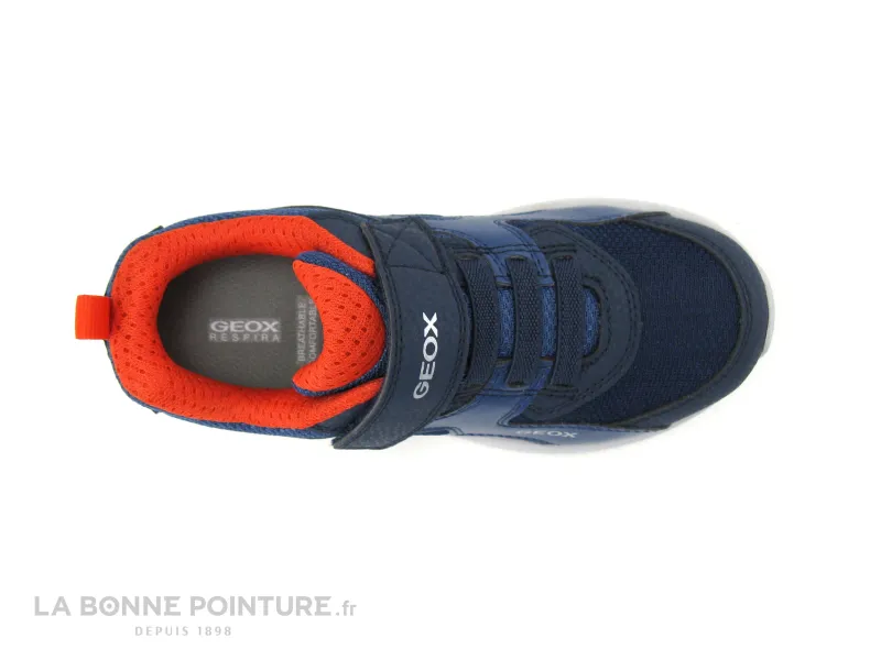 Achat chaussures Geox Enfant Basket, vente Geox SVETH navy red - J166PA - Basket GARCON elastique et scratch