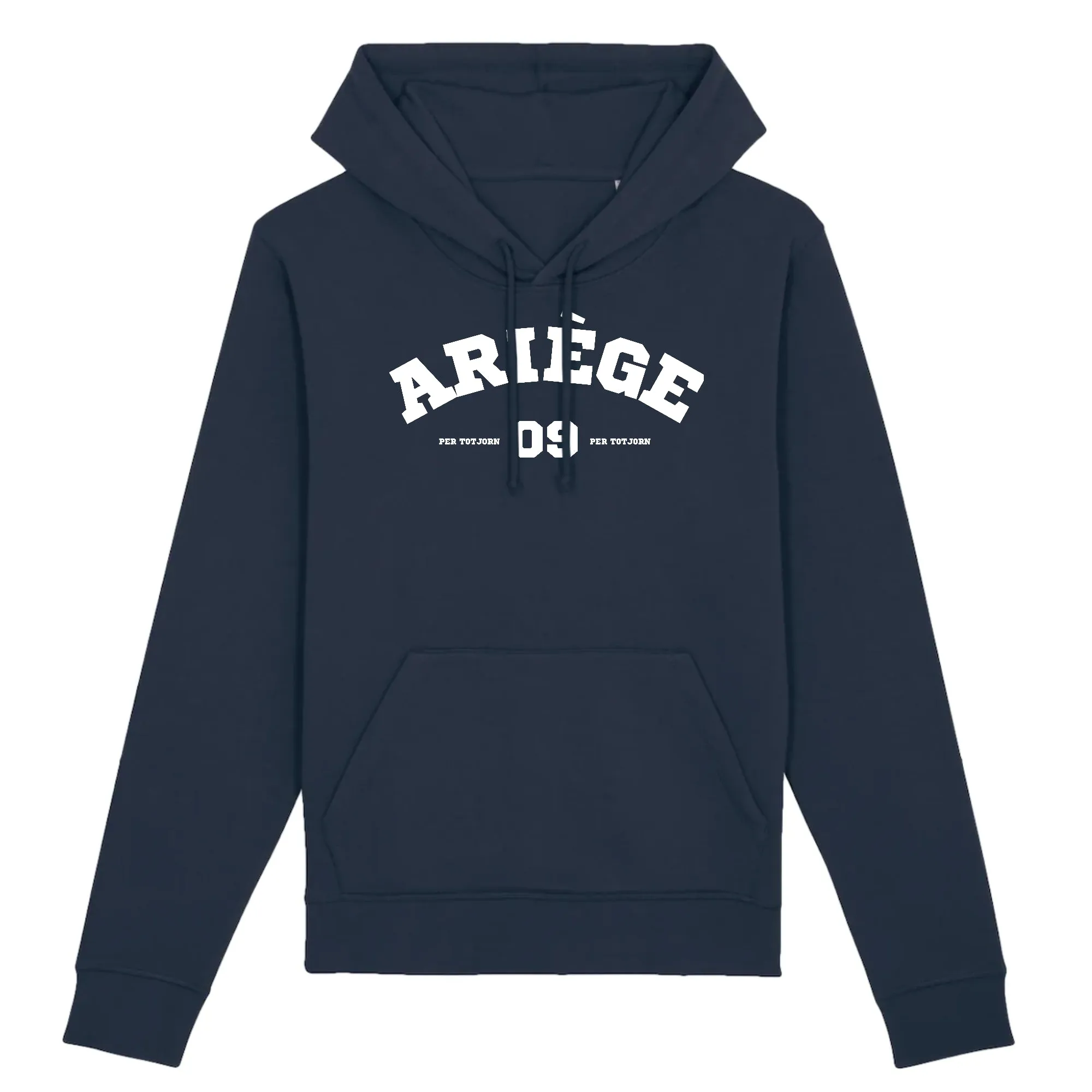 Ariège 09 per totjorn - Sweatshirt style université - coton bio - imprimé fr