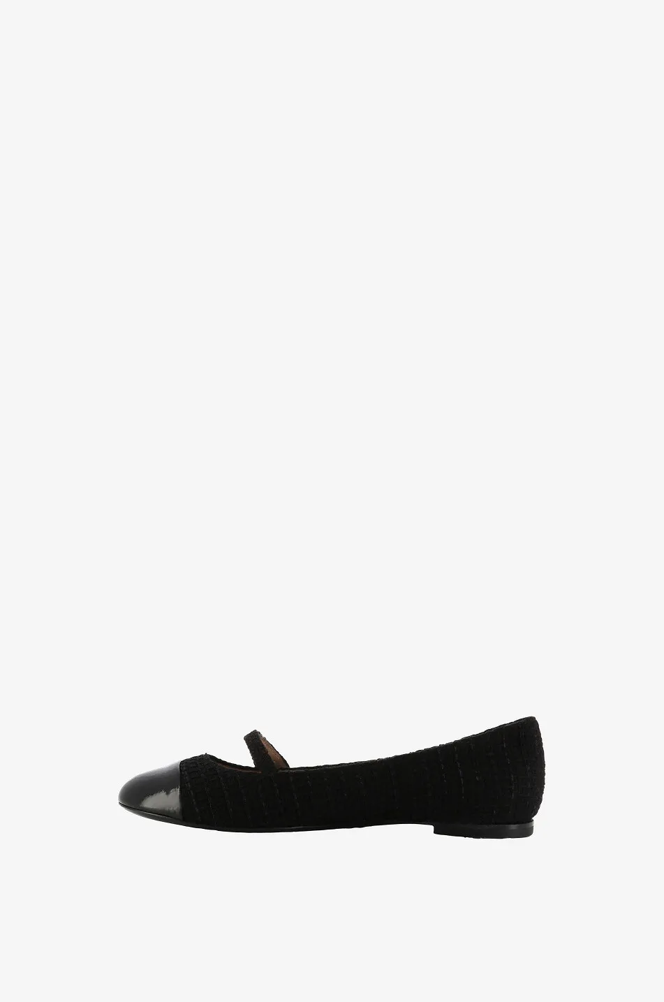 Ballerines en tweed et cuir Divy