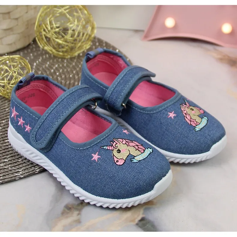 Ballerines licorne Atletico fille bleu
