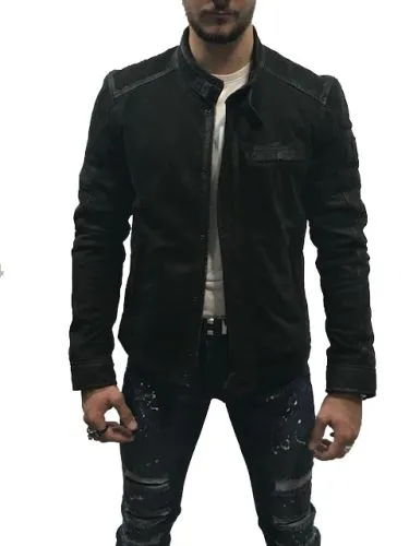 BLOUSON HOMME OAKWOOD JAYDEN NUBUCK NOIR