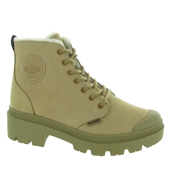 bottines et boots - Casual - femme - Nubuck - Beige - Palladium
