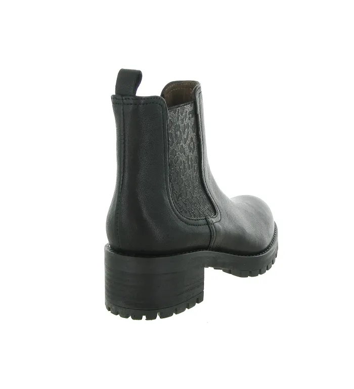 bottines et boots - Chelsea - femme - Cuir - Noir - Minka design