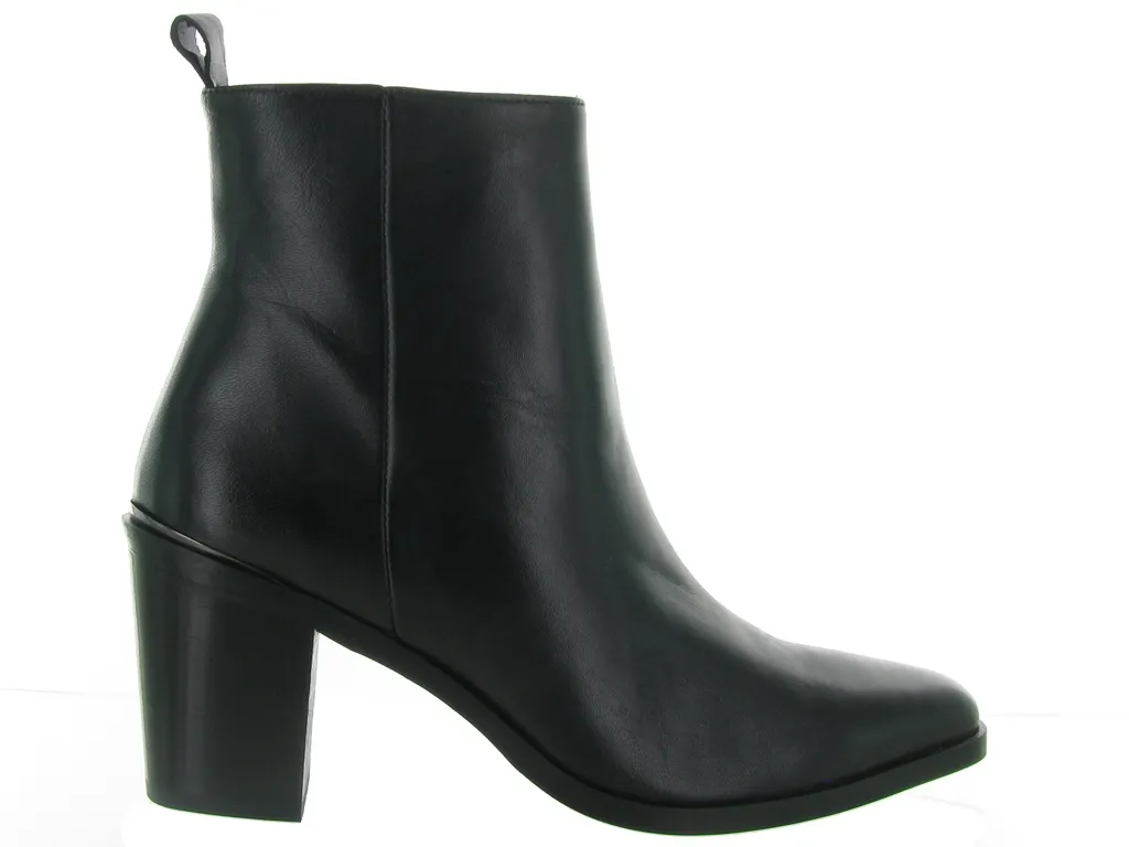 bottines et boots - Classique & Chic - femme - Cuir - Noir - Qootum