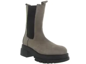 bottines et boots - Motardes - femme - Nubuck - Gris - Inuovo