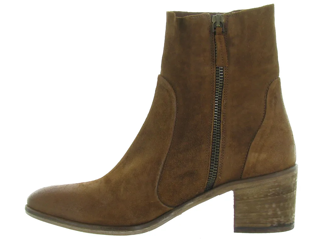 bottines et boots - Santiag - femme - Nubuck - Blanc - Julie dee