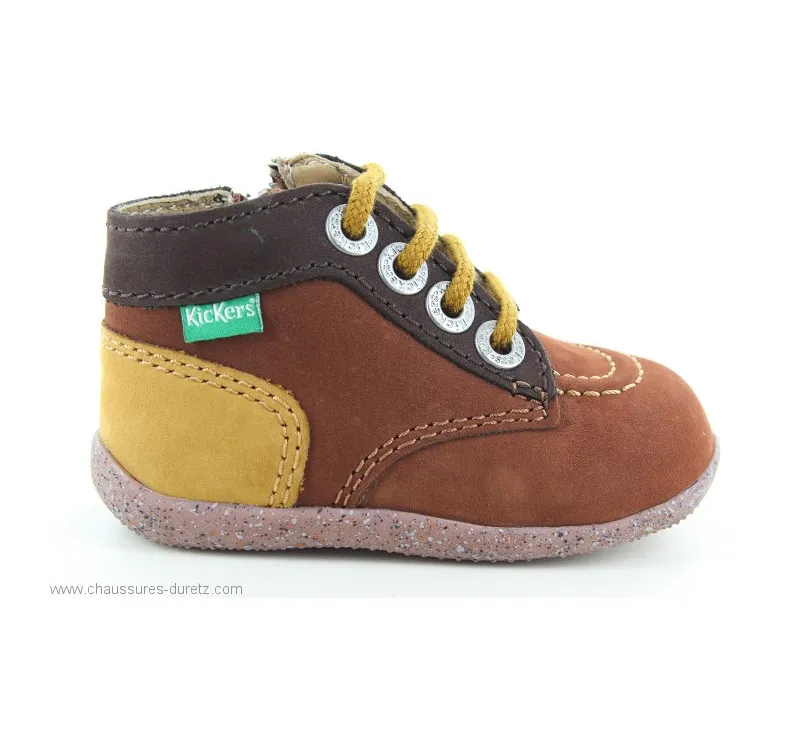 Bottines  Kickers BONZIP-2  Marron / Camel 