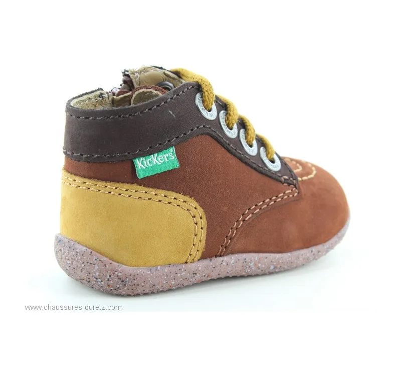 Bottines  Kickers BONZIP-2  Marron / Camel 