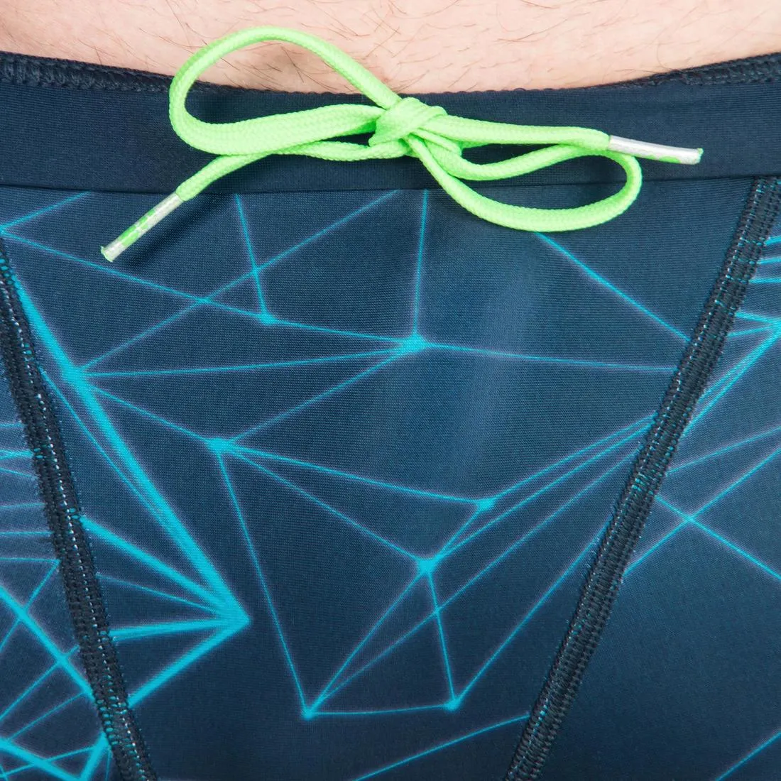 BOXER DE BAIN NATATION HOMME -  STAB - BLEU / VERT