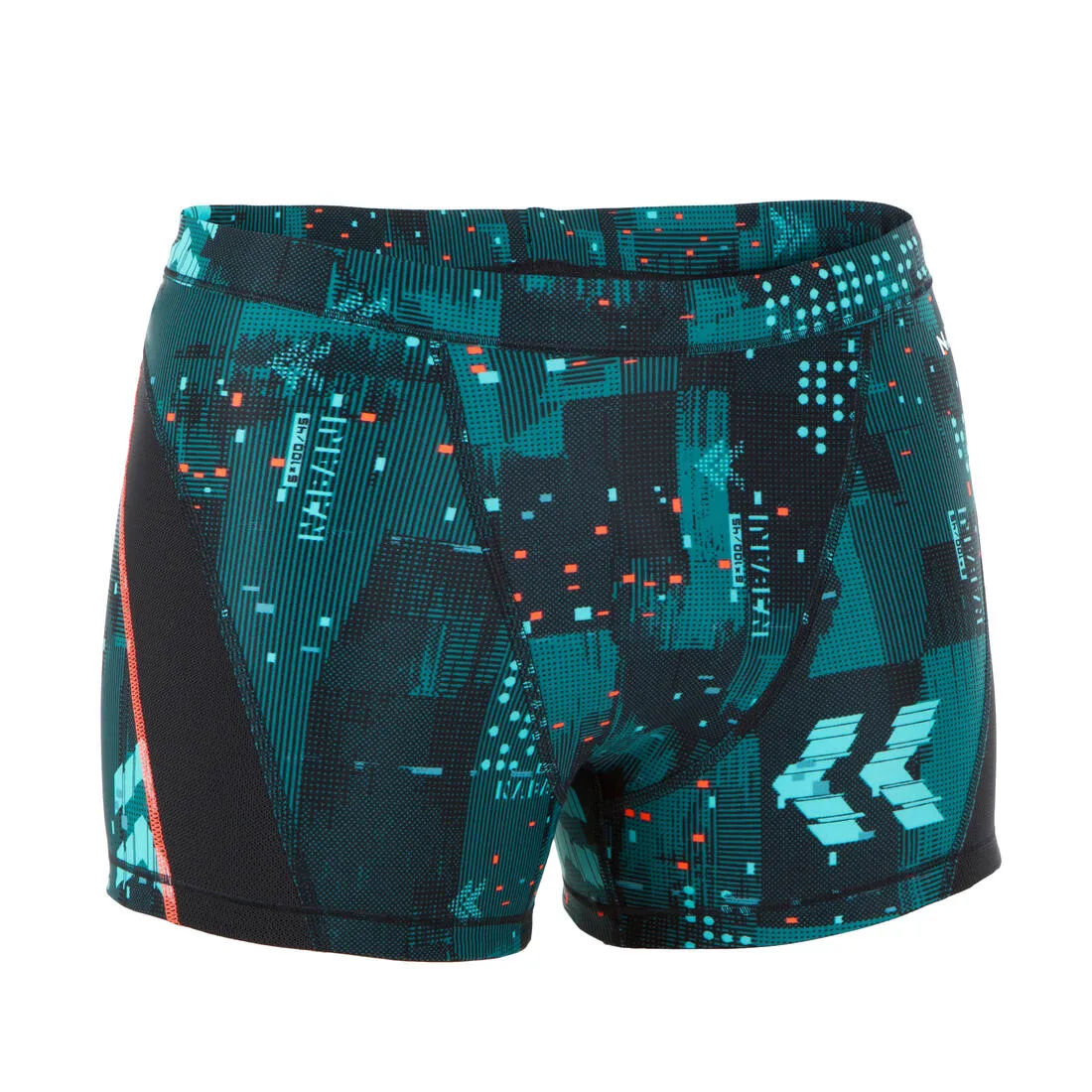 BOXER DE BAIN NATATION HOMME -  STAB - BLEU / VERT