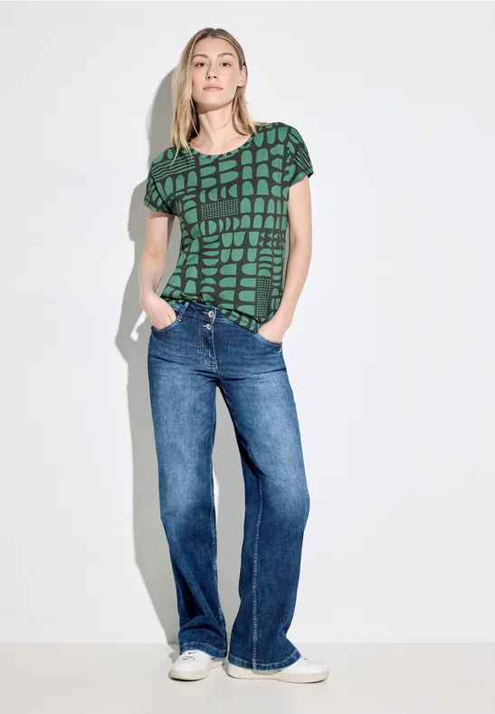 CECIL T-shirt en fil flammé 