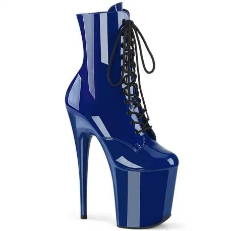 Chaussure Pole Dance exotic flamingo bleu marine talon aiguille 20 cm Pleaser
