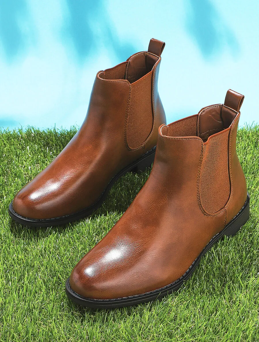 Chelsea boots basiques en simili - Camel