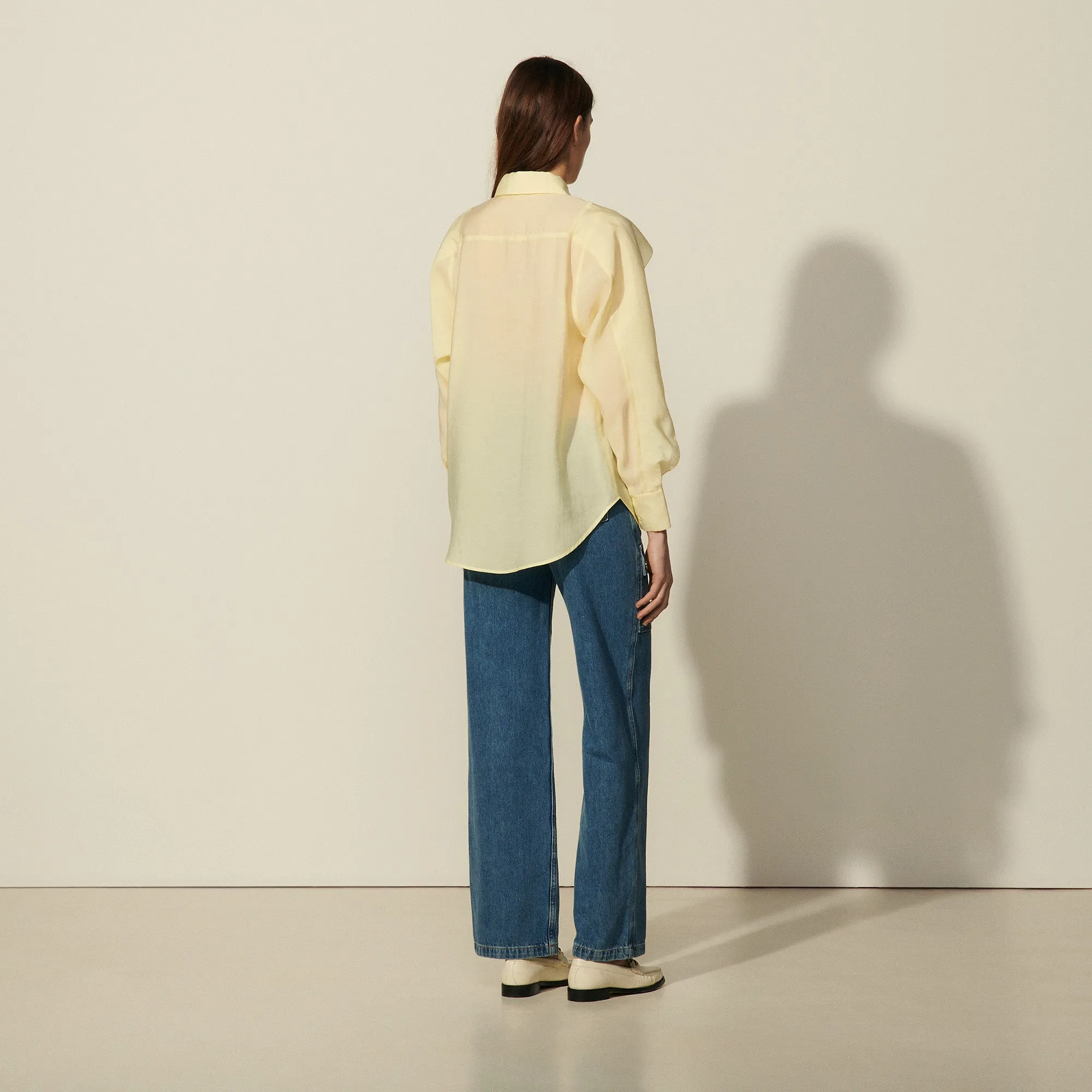Chemise cape volantée oversize