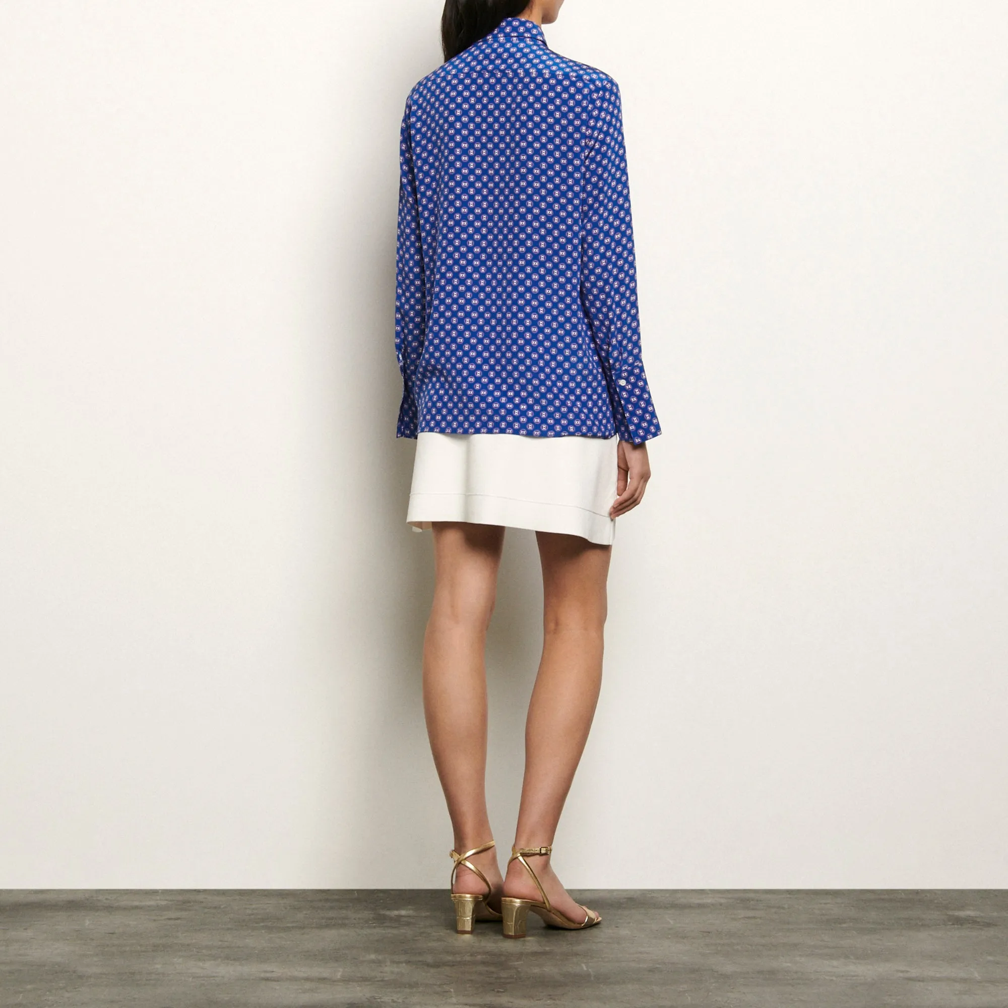 Chemise en soie imprimée