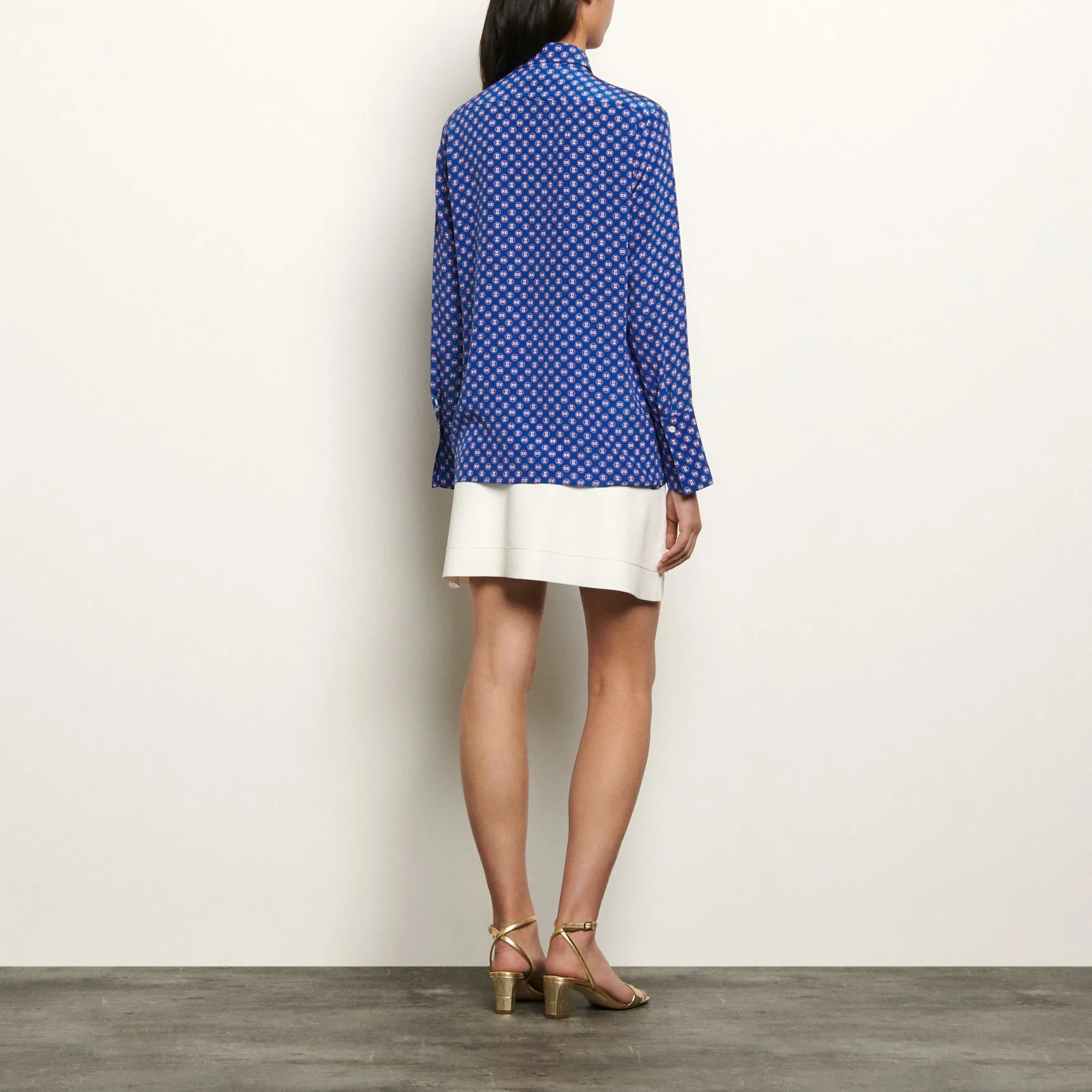 Chemise en soie imprimée