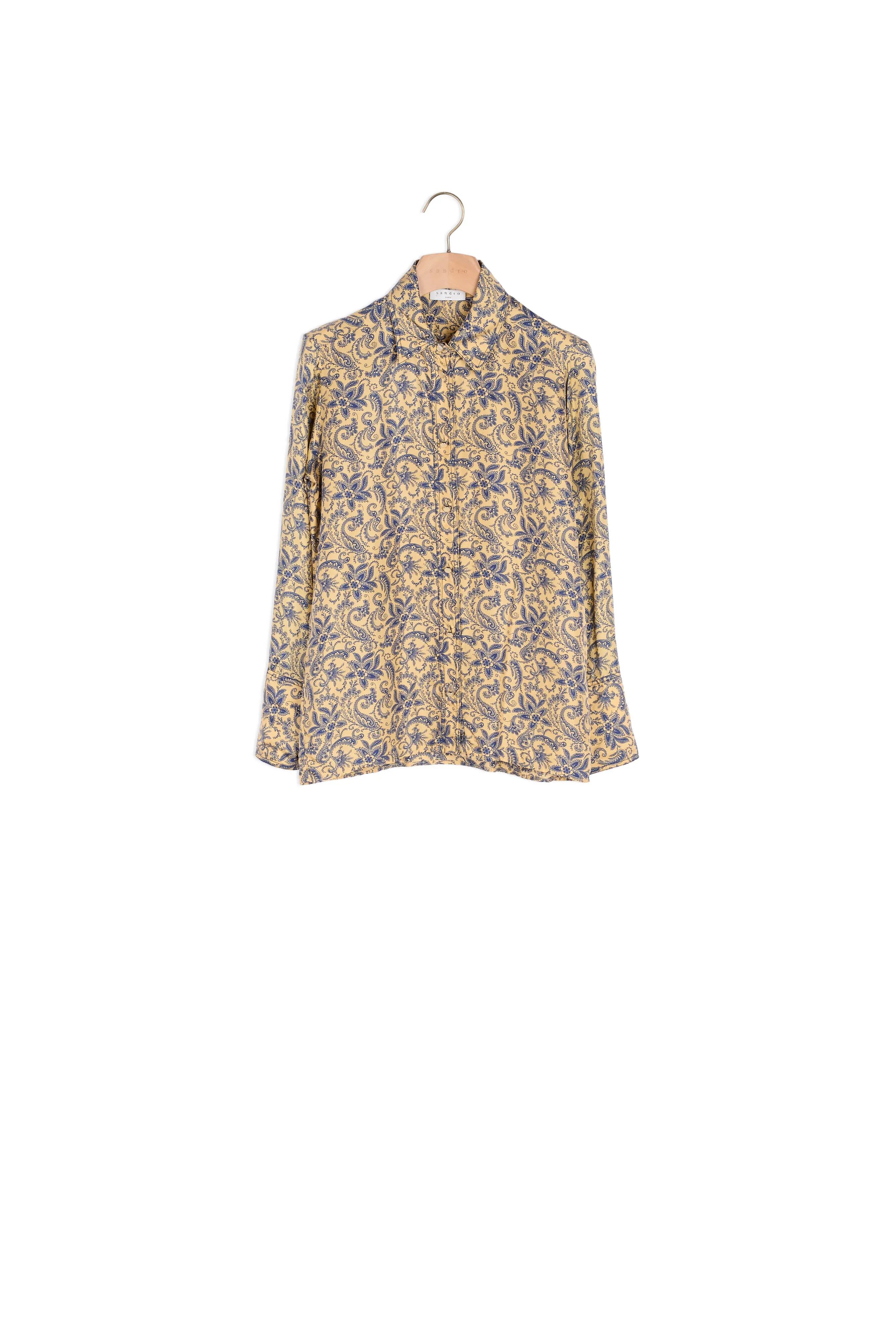 Chemise fluide en soie imprimée