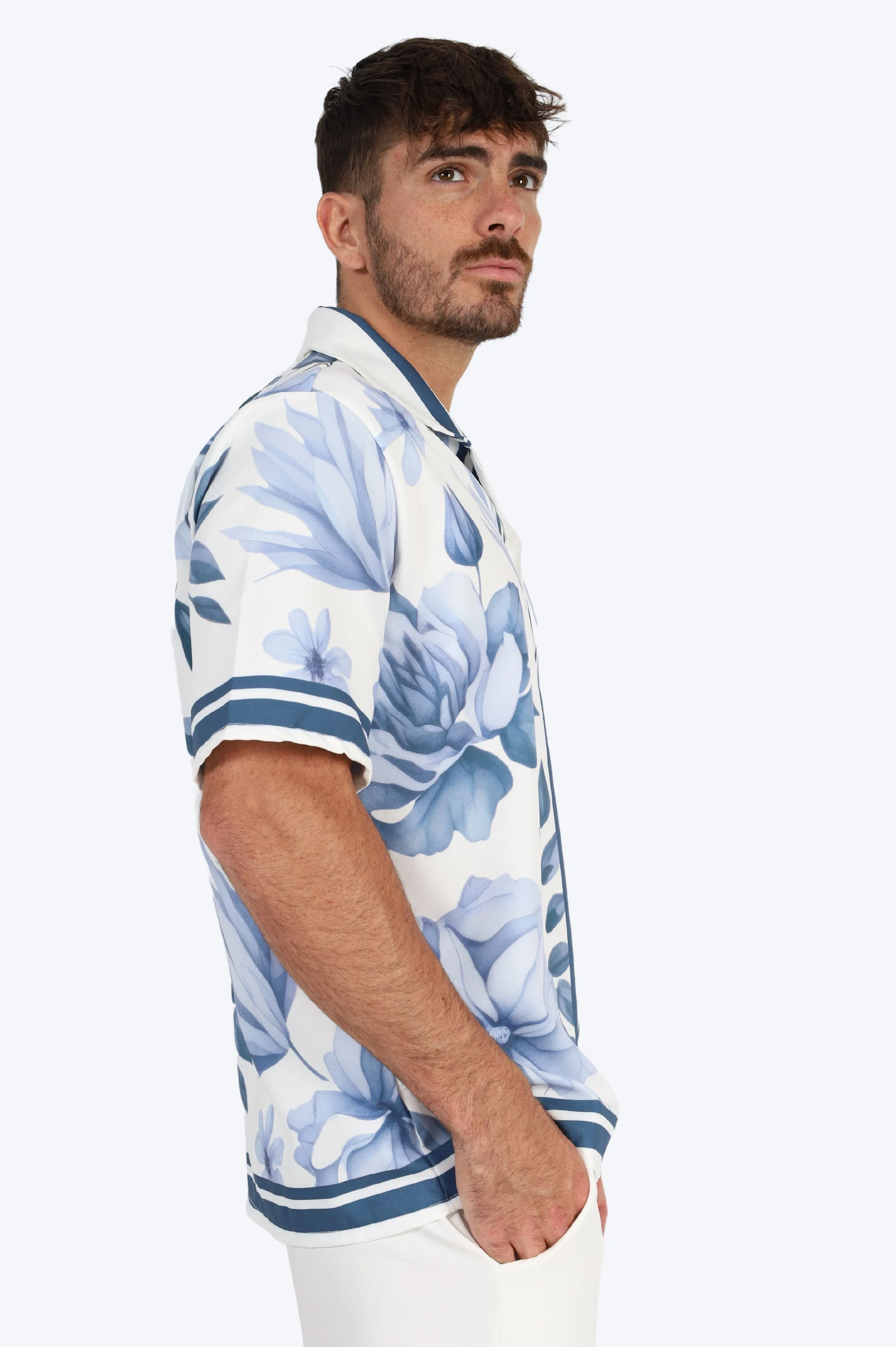 CHEMISE IMPRIM AZUR