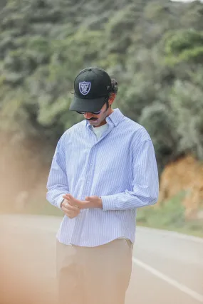 Chemise Oxford Rayures Larges Bleue - Modern Fit