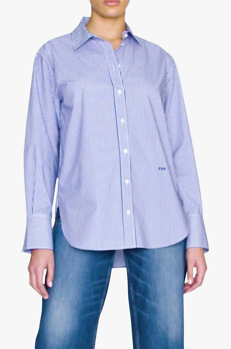 Chemise rayée en coton bio The Oversized