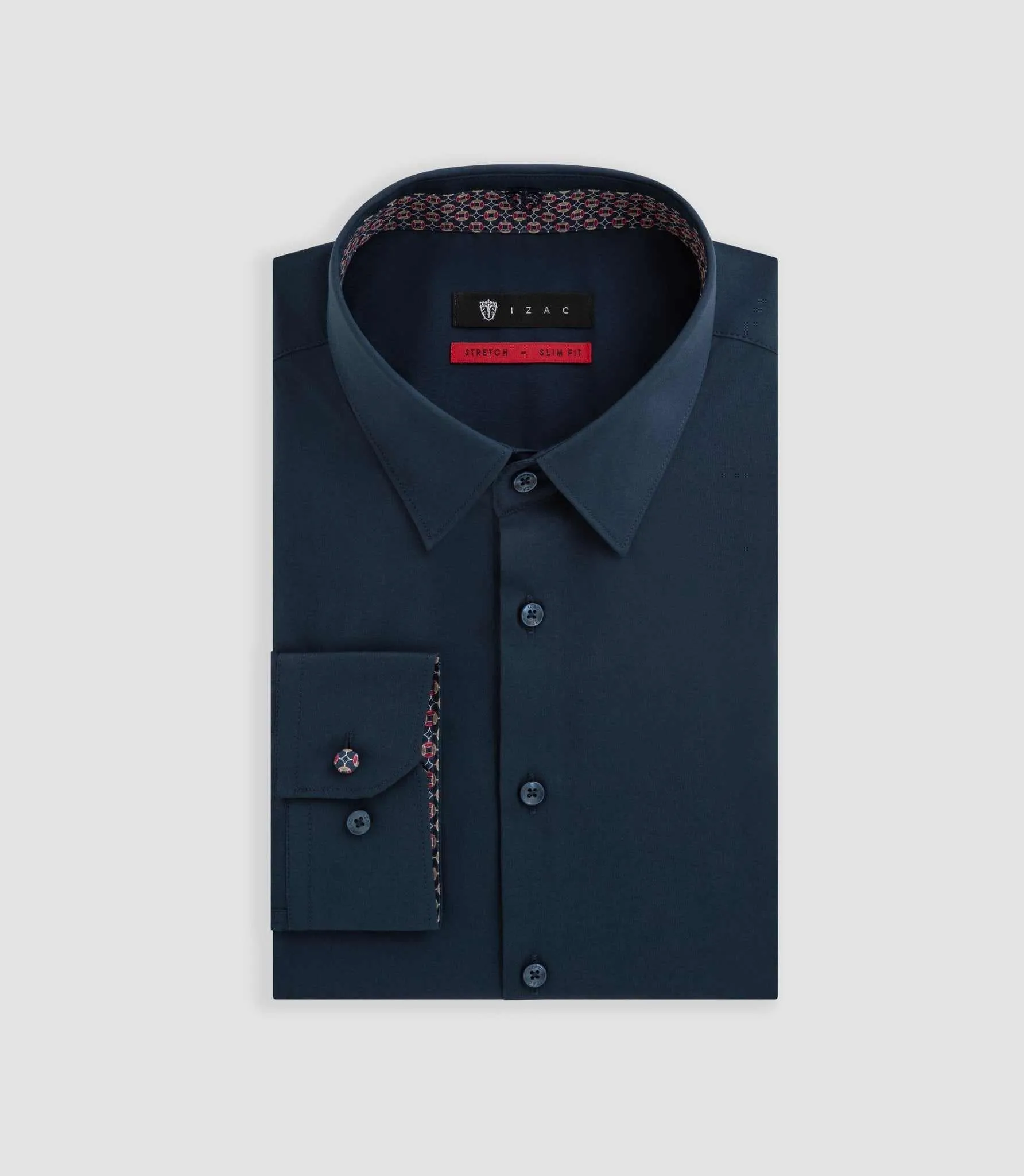 Chemise unie fantaisie marine 
