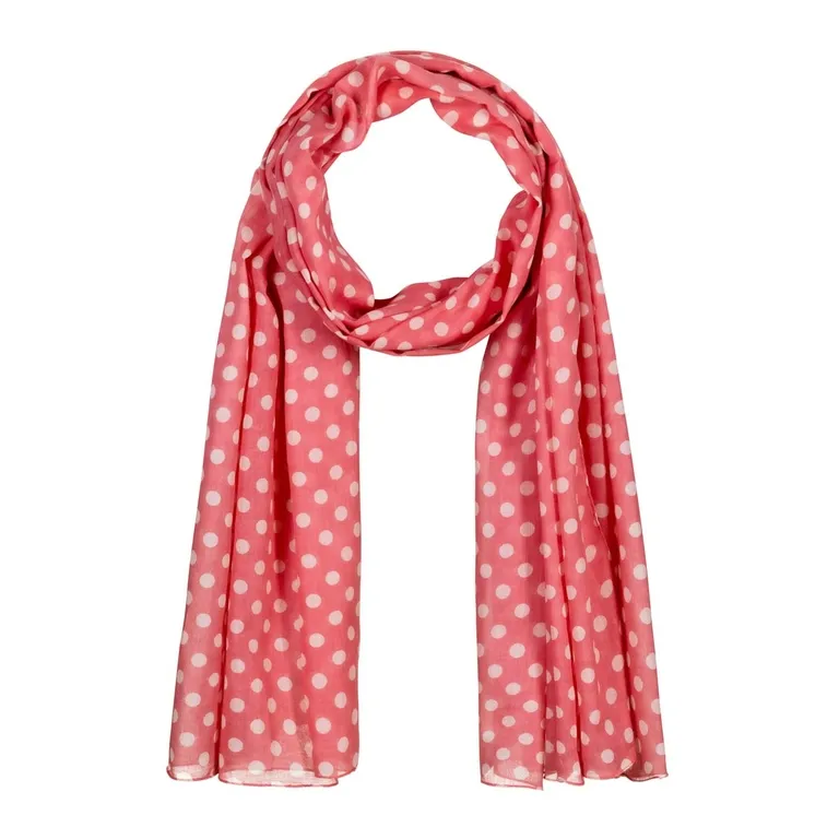 Chèche coton Polka Rose