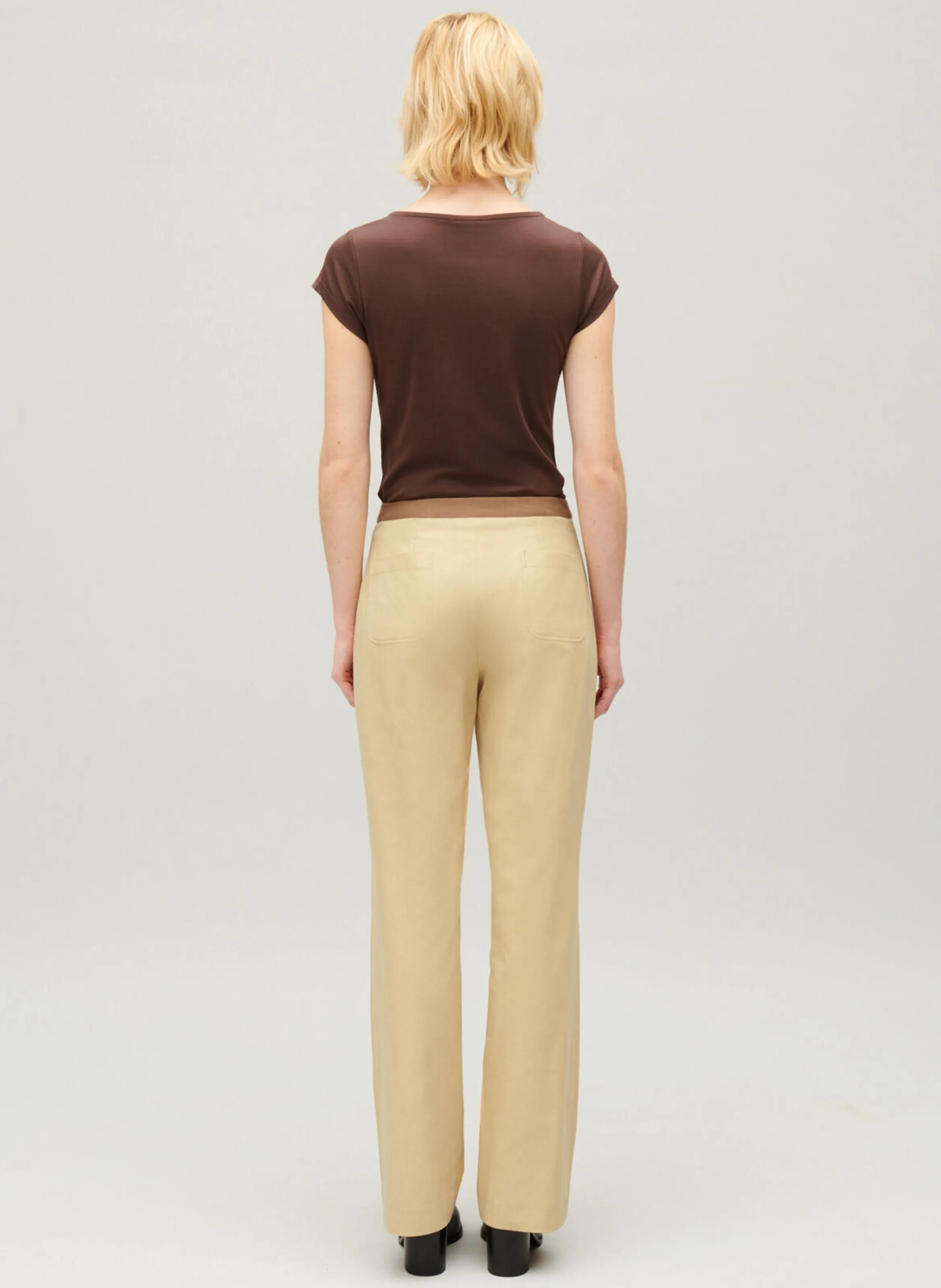 CLAUDIE PIERLOT  Pantalon droit lacé en coton mélangé - Multicolore