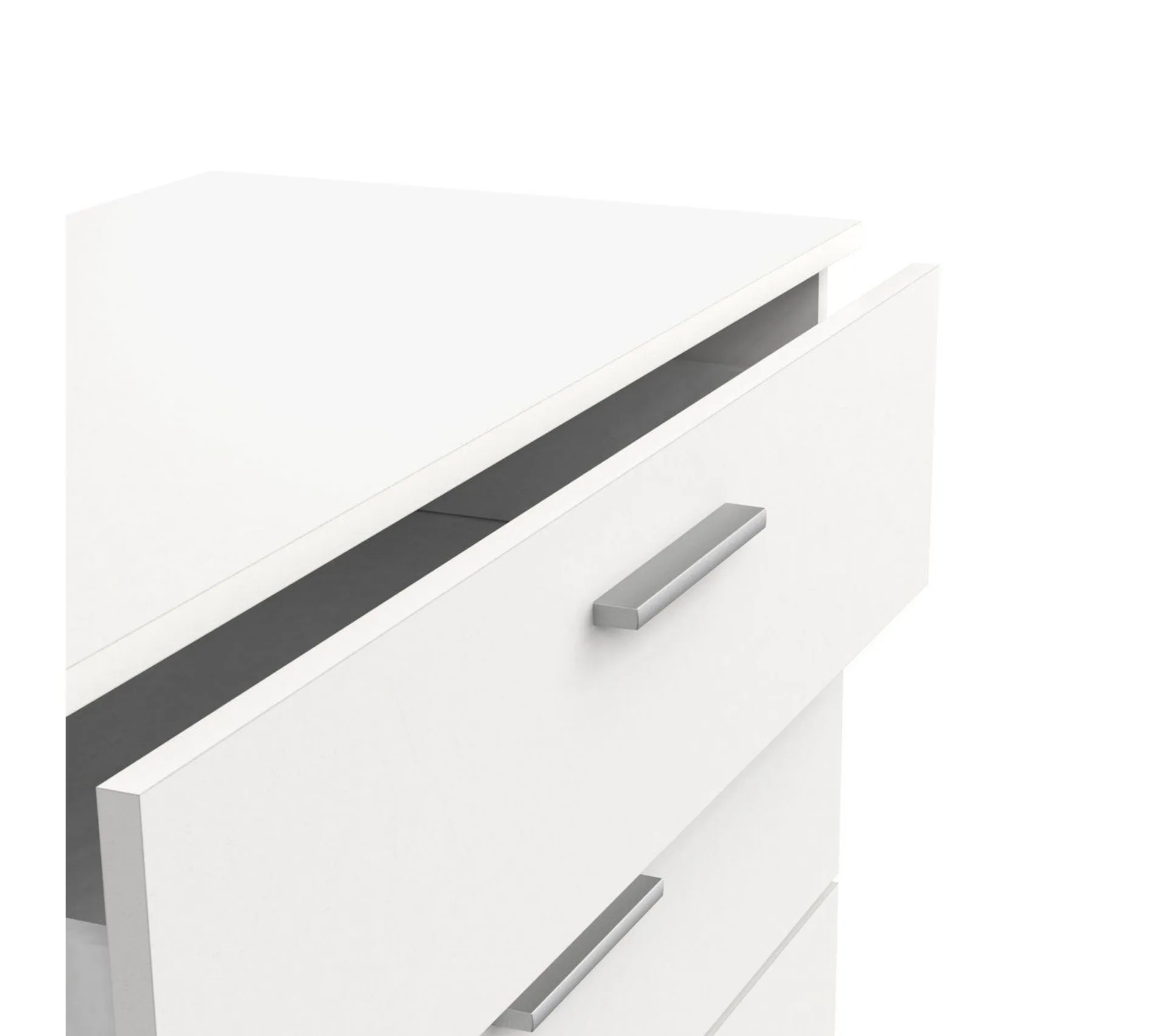 Commode 4 Tiroirs Blanc Mat - L 79,7 Cm