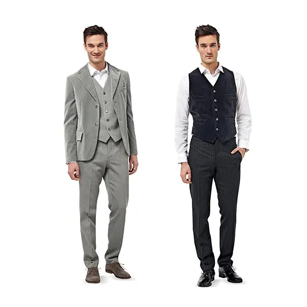 Costume pour homme + veste / redingote, Burda 6871