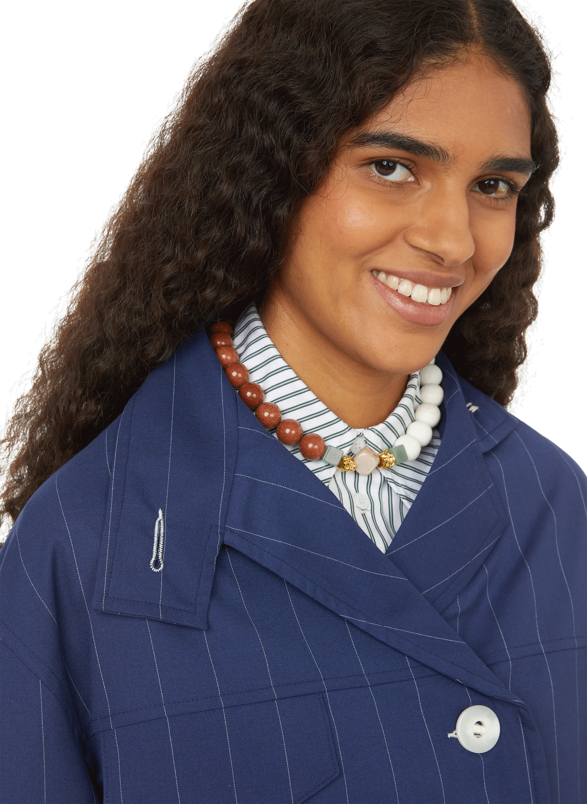 DESTREE  Collier Elizabeth en laiton plaqué or - Multicolore