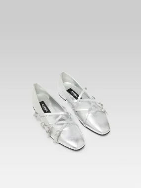 Eloise - Ballerines cuir argent