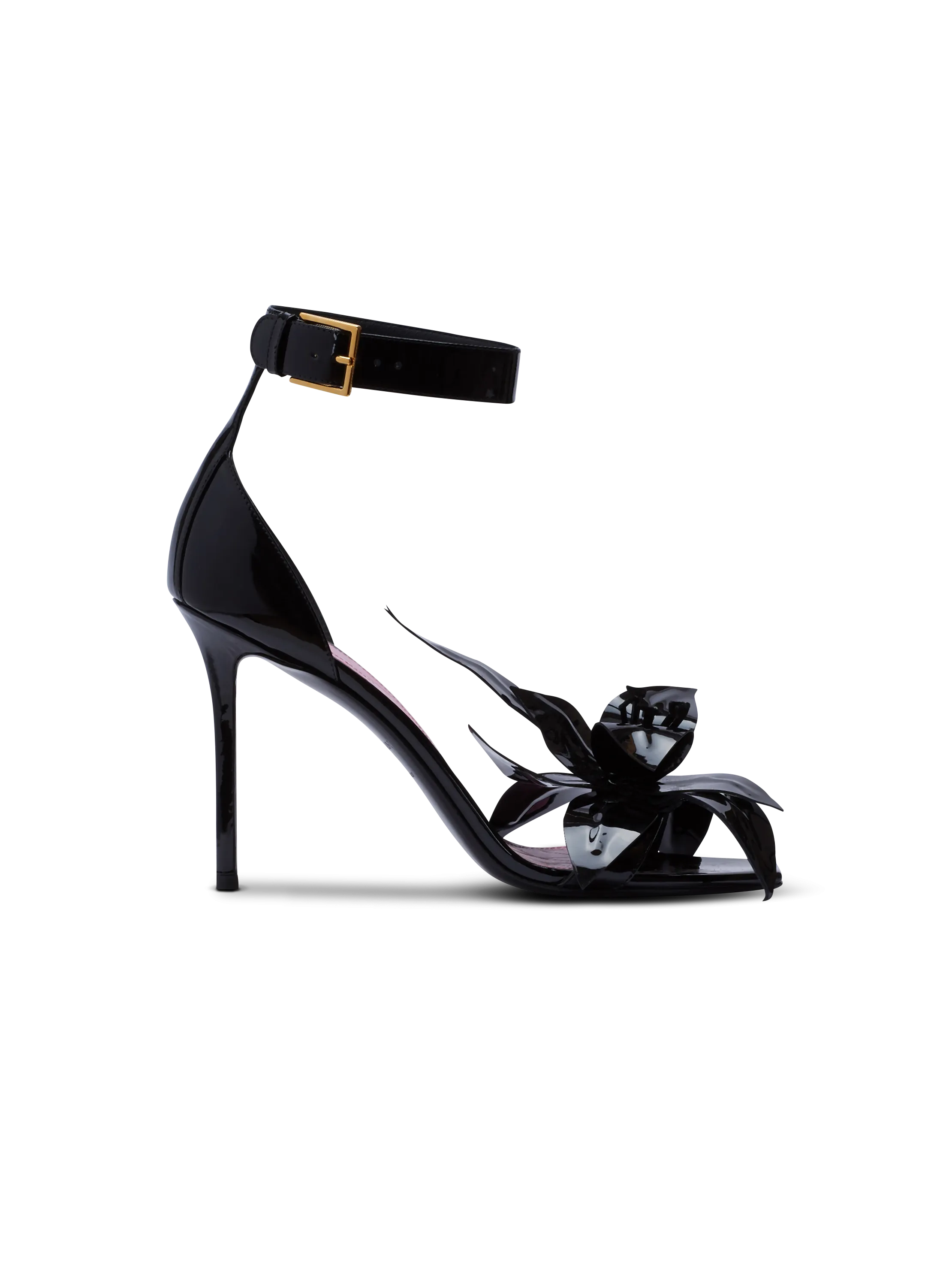 ESCARPINS RUBY EN CUIR VERNI à FLEUR - BALMAIN pour FEMME | Printemps