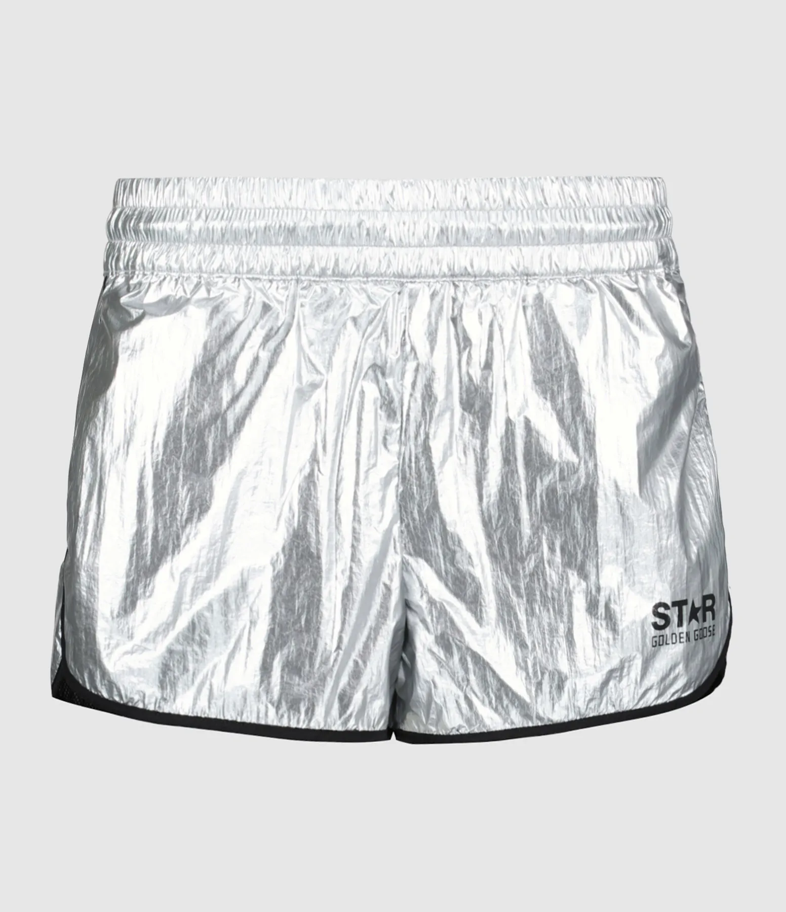 GOLDEN GOOSE Partager  Short Star Diana Argenté Noir  