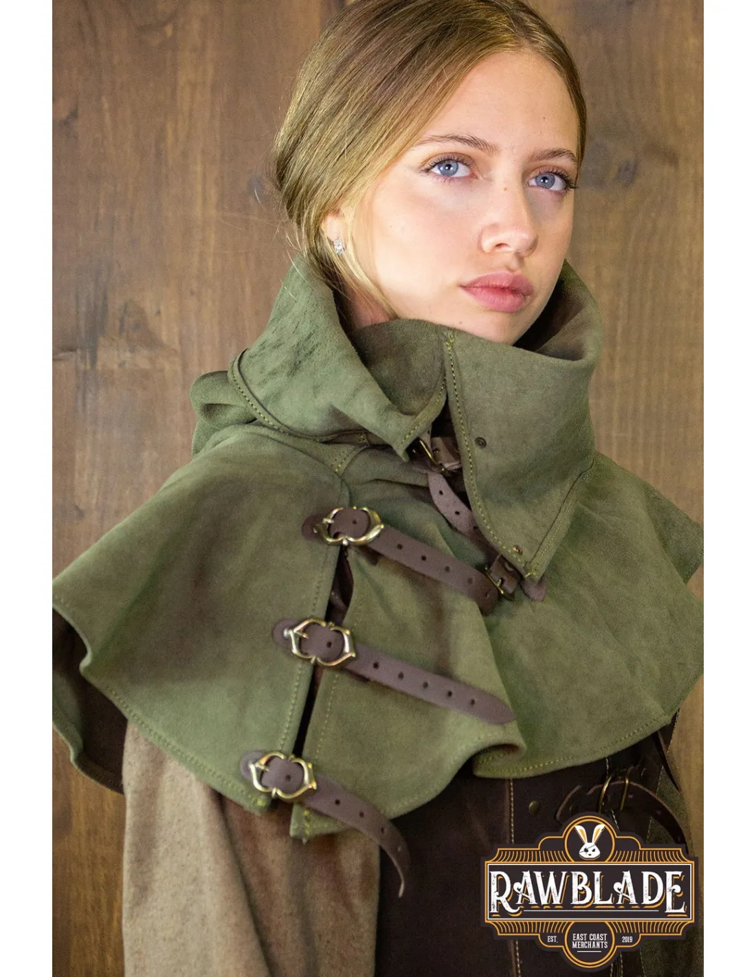 Gugel Croûte de cuir Gevaudan - Vert ⚔️ Boutique Épées