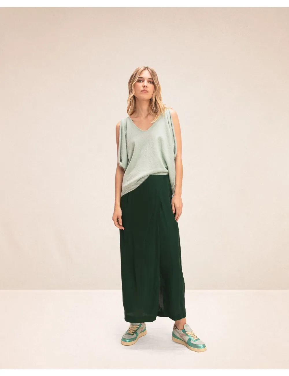 Jupe longue Save HK Green