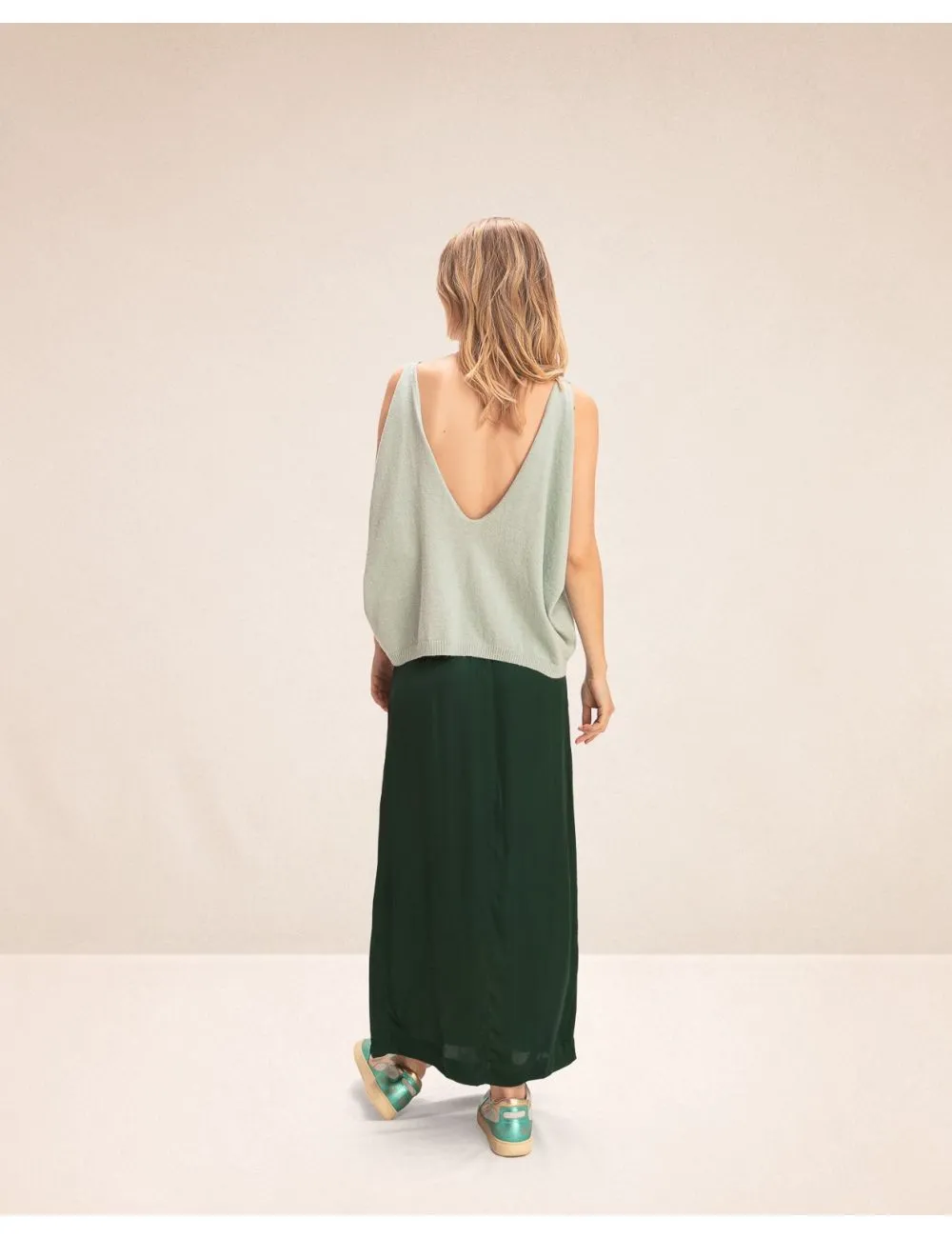 Jupe longue Save HK Green