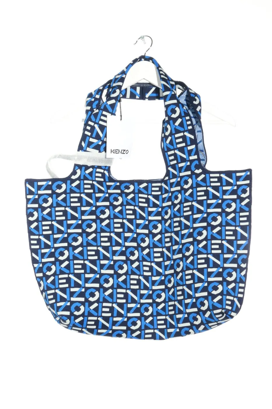 Kenzo Shopper bleu-blanc imprimé allover style décontracté