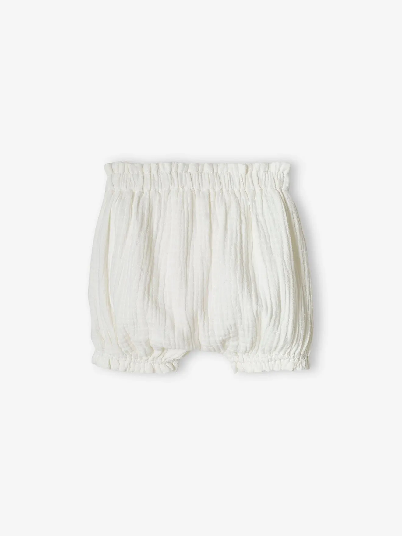 Lot de 2 bloomers bébé en gaze de coton blanc - Vertbaudet