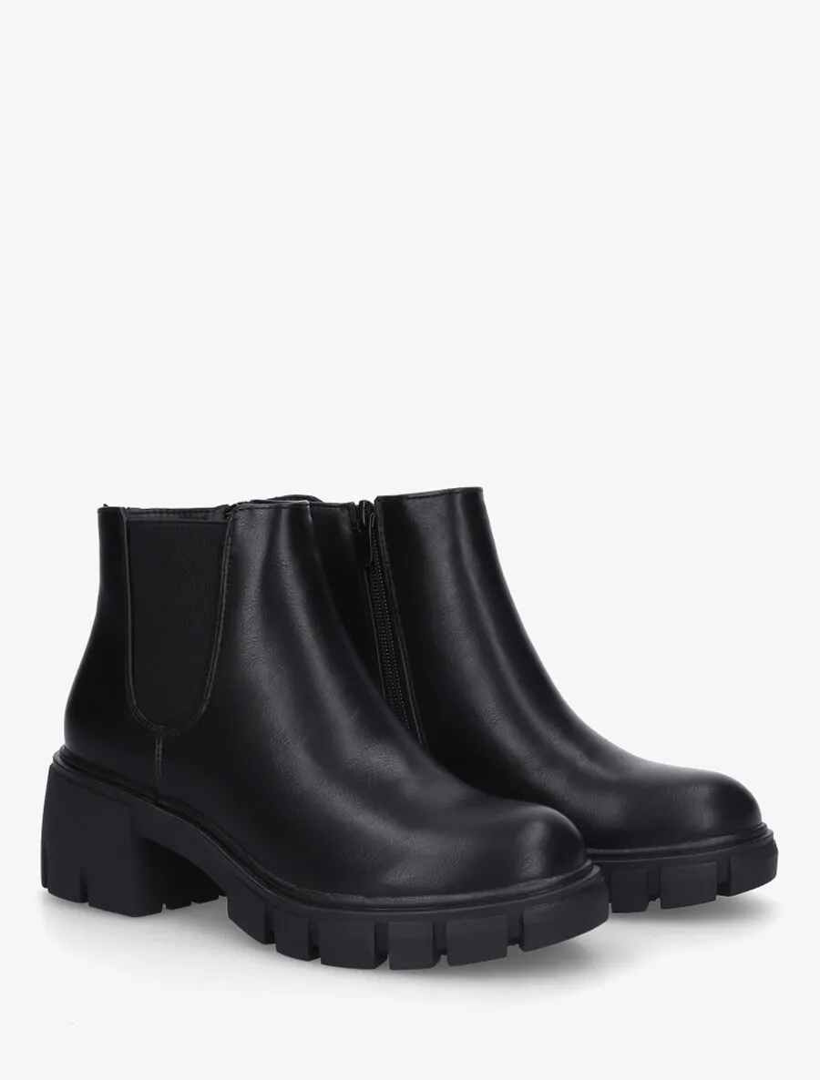 Low boots unies style chelsea - Noir