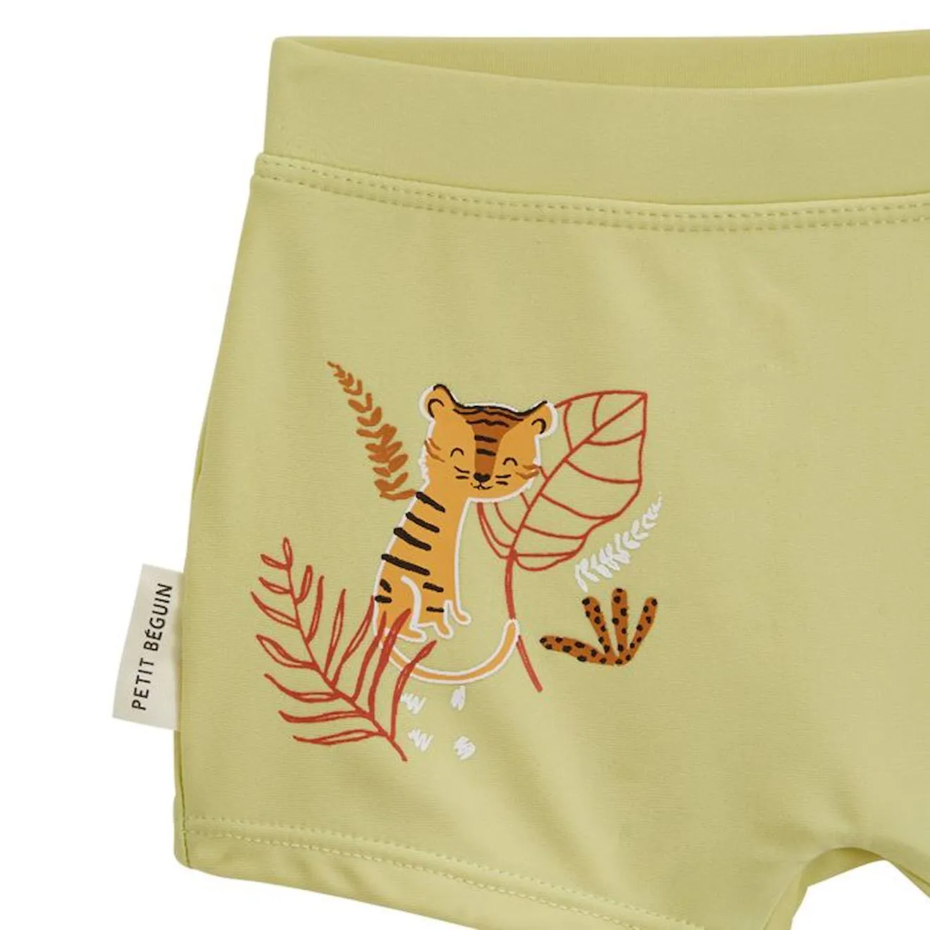 Maillot de bain bébé 2 pièces t-shirt de protection UV & boxer Dumbea vert - Petit Beguin