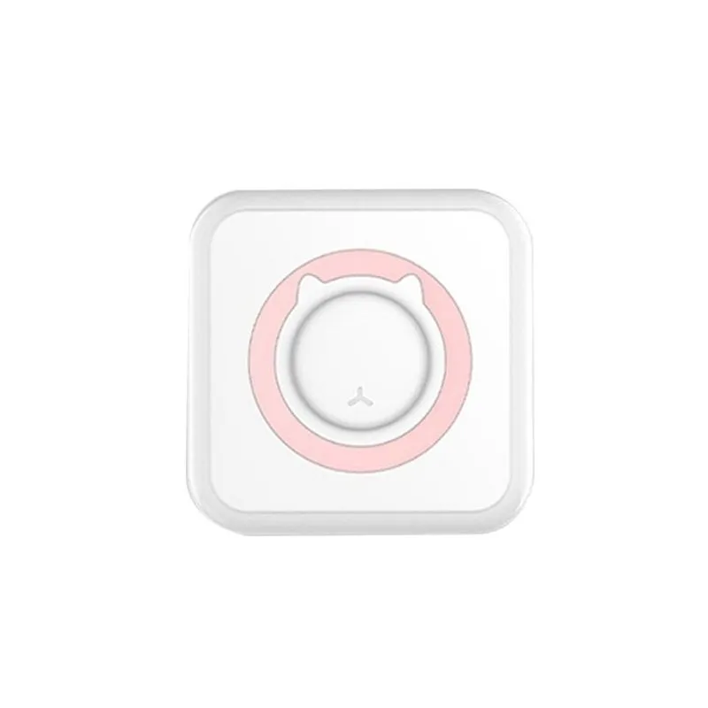 Mini Imprimante Bluetooth Rose Avec Autocollants Et Papier