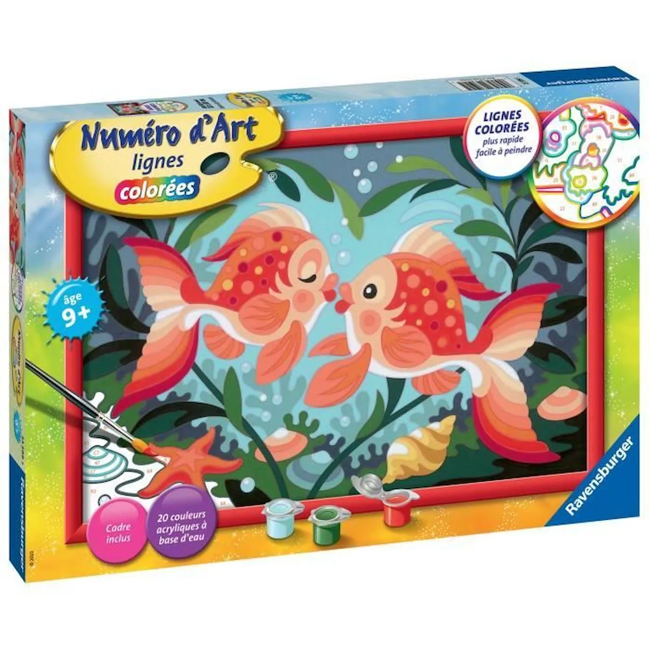 Numéro d’Art grand format - Bisous de poissons -4005556235995 - Ravensburger vert - Ravensburger