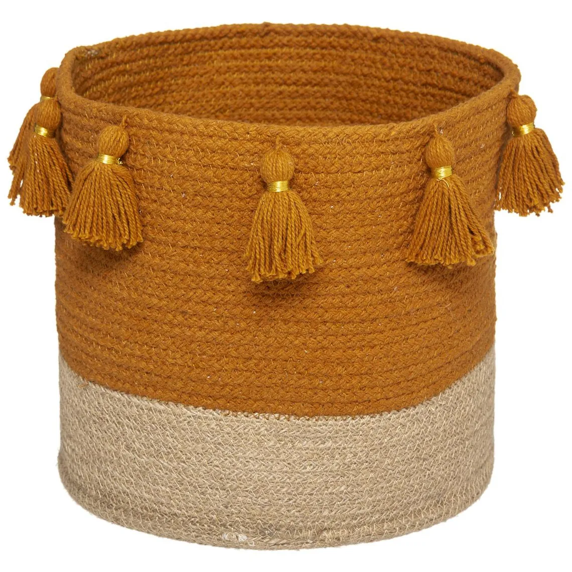 Panier Gypsy Pompons x 3 orange | 3 Suisses