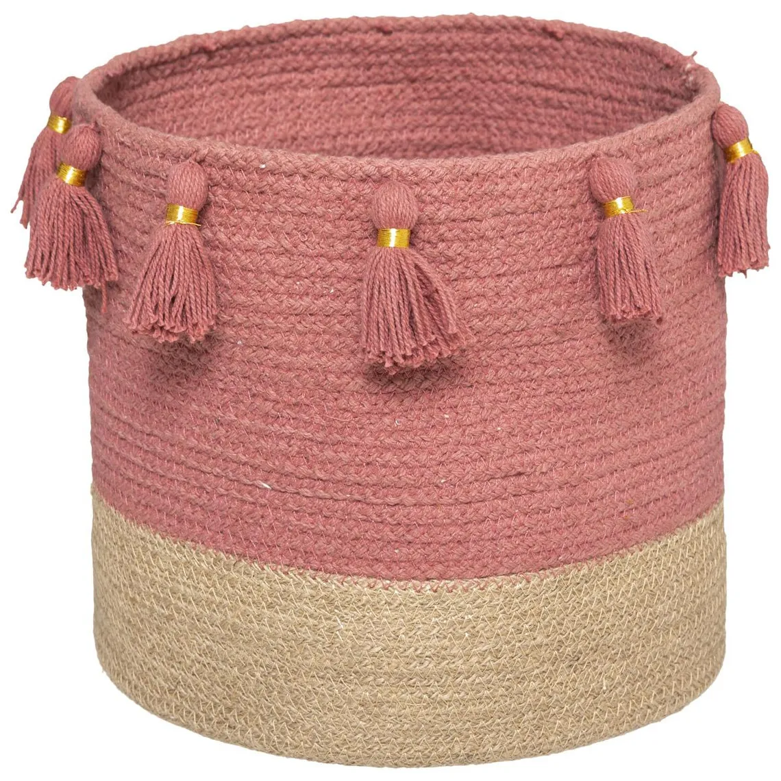 Panier Gypsy Pompons x 3 orange | 3 Suisses