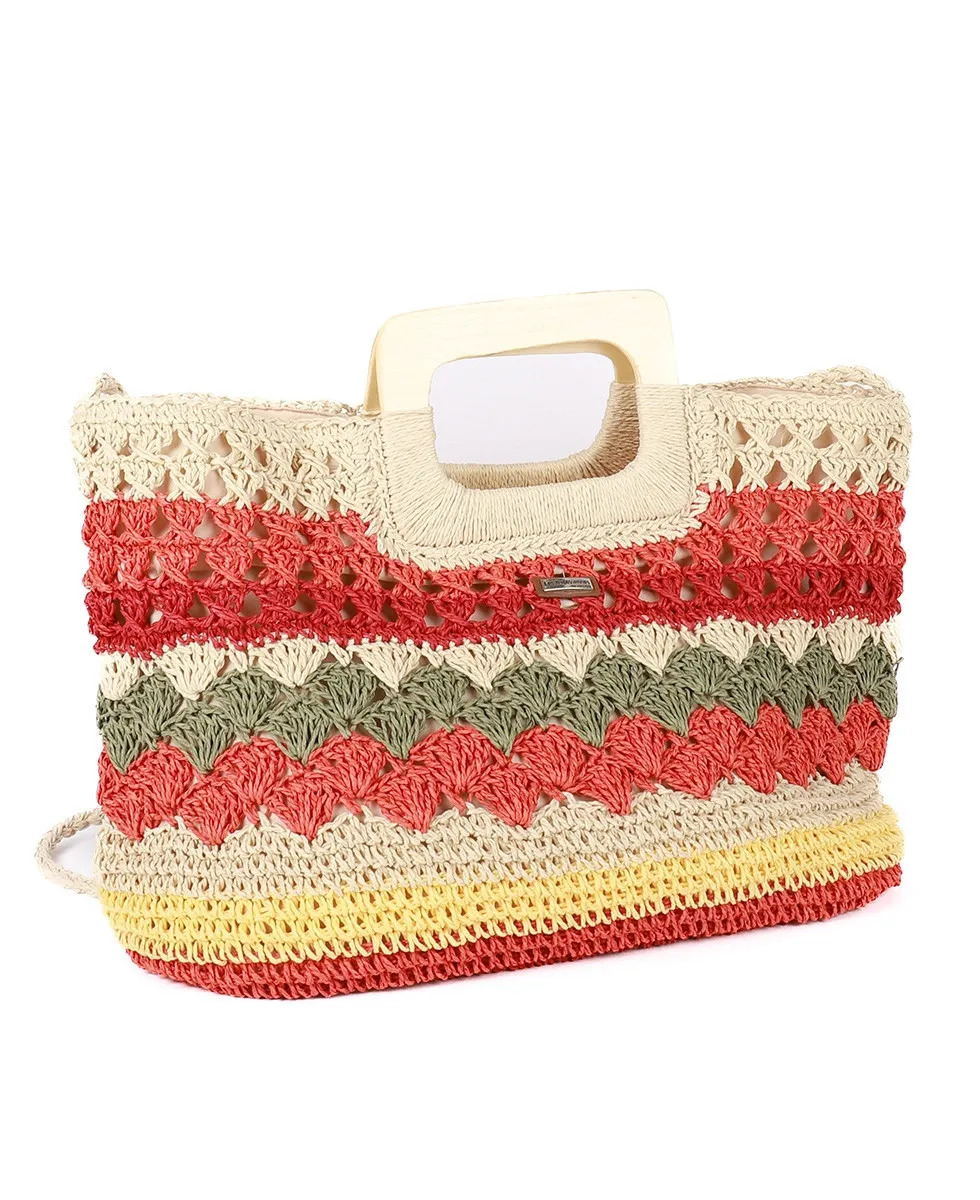 Panier porté main KINABALU MULTICOLOR MULTICOLOR |  Les Tropeziennes par M. Belarbi