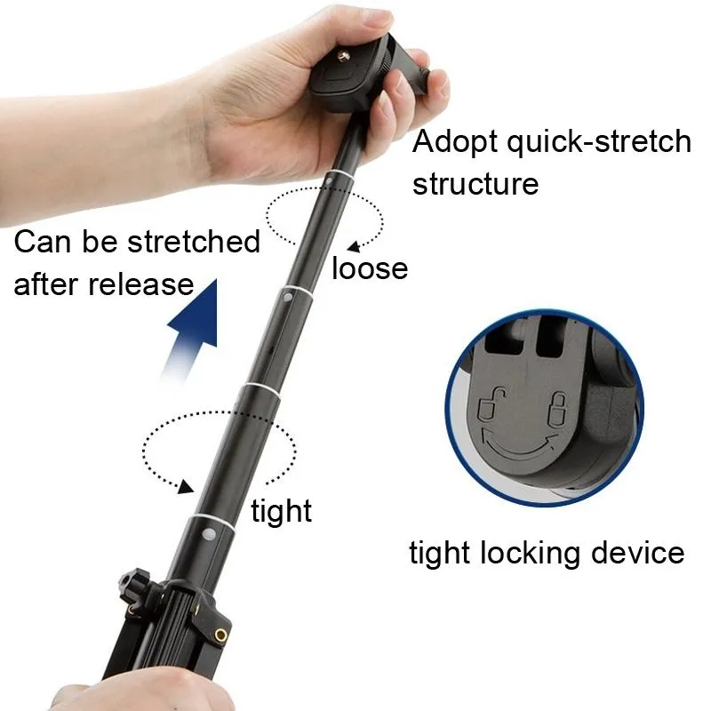 Perche À Selfie Bluetooth Rose Léger Multi-Angles