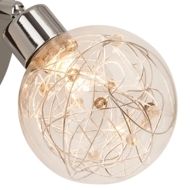 Plafonnier 3 lampes design Brilliant Joya Chrome Acier