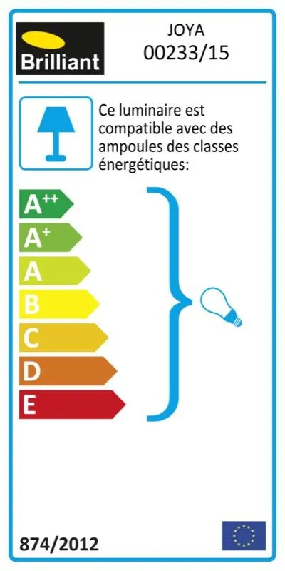 Plafonnier 3 lampes design Brilliant Joya Chrome Acier