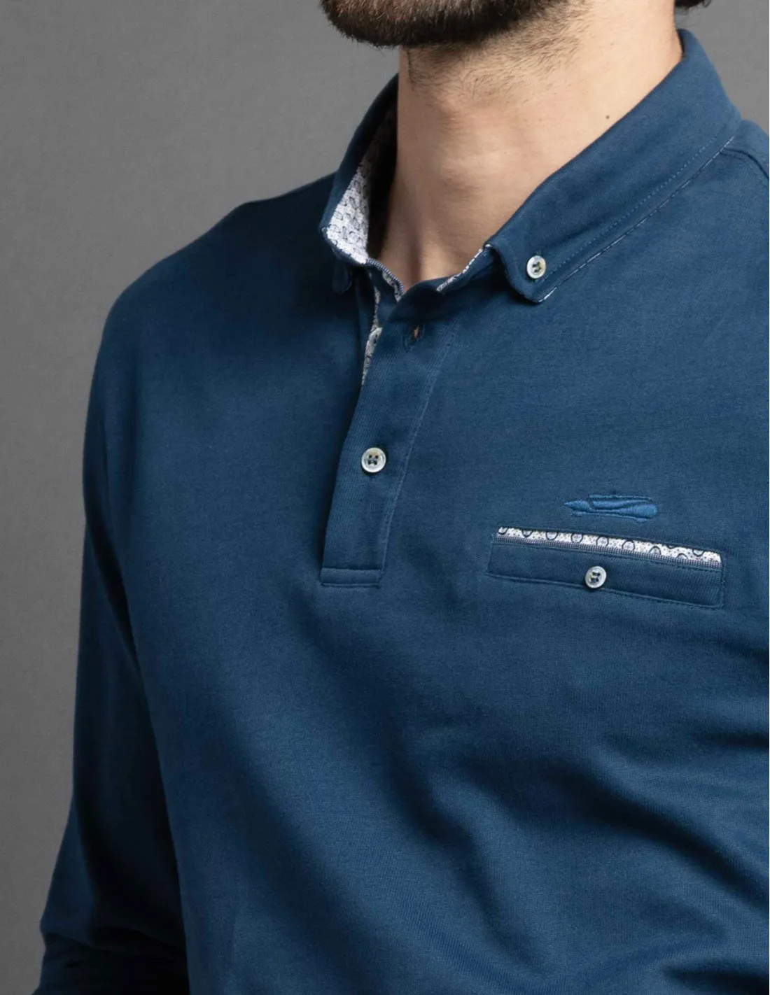 Polo LOUABLE `Bleu acier